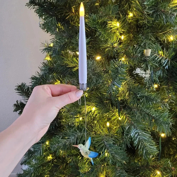 Christmas ornaments candle holder hummingbird rare 12 set candles not included - Picture 2 of 6